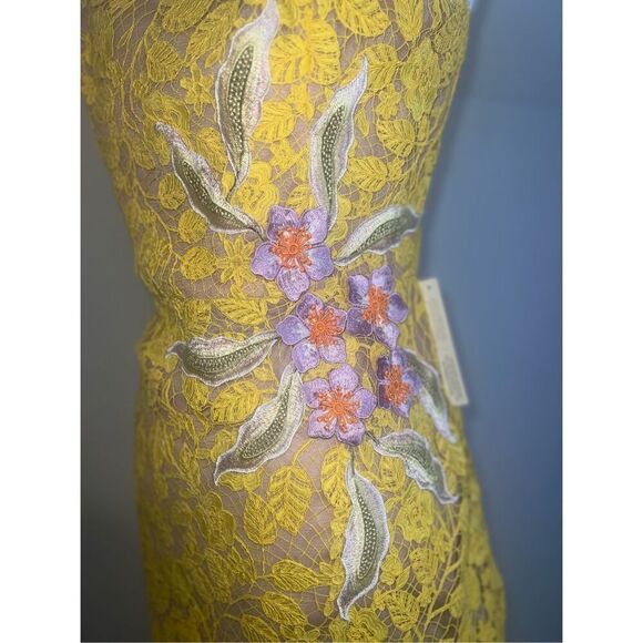 Helsi Elena Strapless 3D Floral Structured Lace Mini Dress XL - Picture 8 of 12